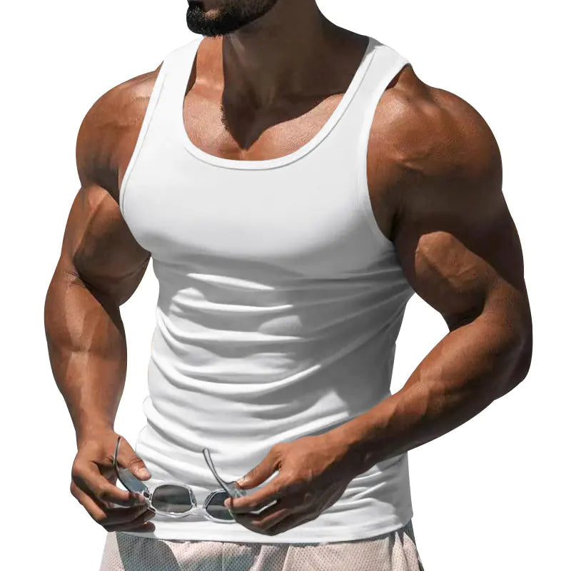 TheZynqo Men's Summer Fitness Sleeveless Training Vest