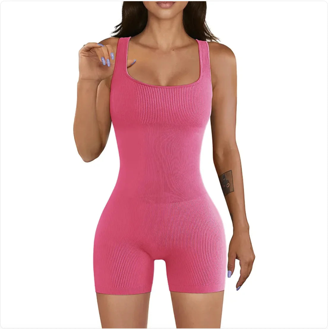 TheZynqo™ Women's Ribbed Yoga Jumpsuit
