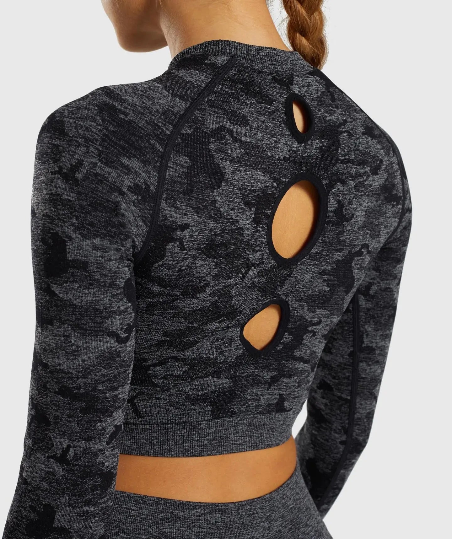 Zynqo Seamless Camouflage Long Sleeve Yoga Fitness Top