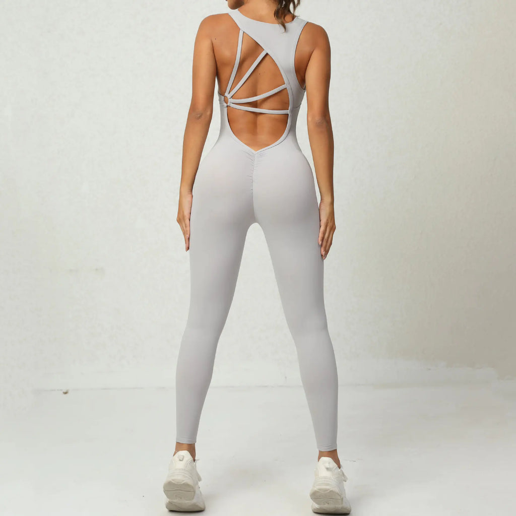 TheZynqo™ Women's Sleeveless Yoga Jumpsuit for Fitness and Running