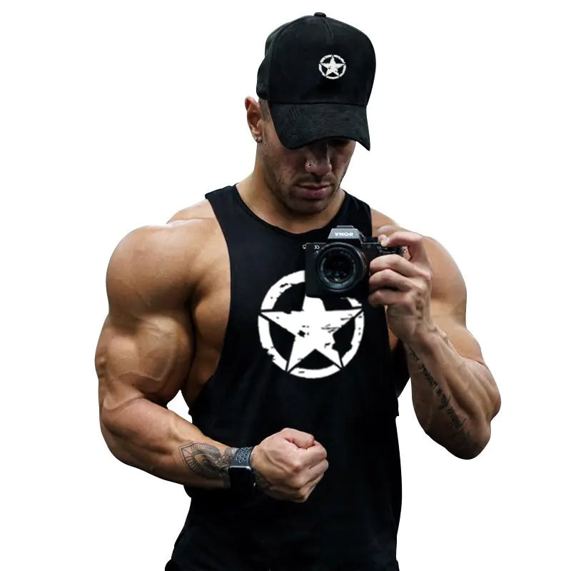 TheZynqo™  Men's Bodybuilding Sleeveless Cotton Training Vest