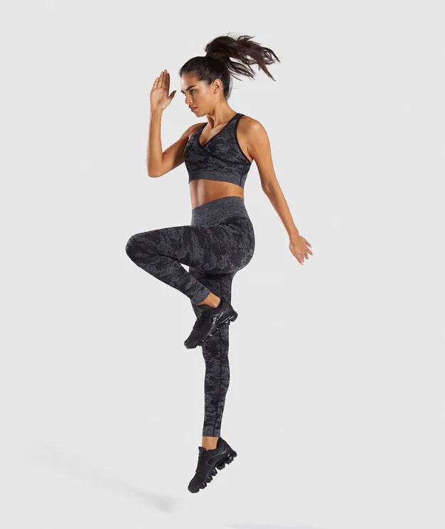 TheZynqo Camouflage Seamless Yoga Pants Set
