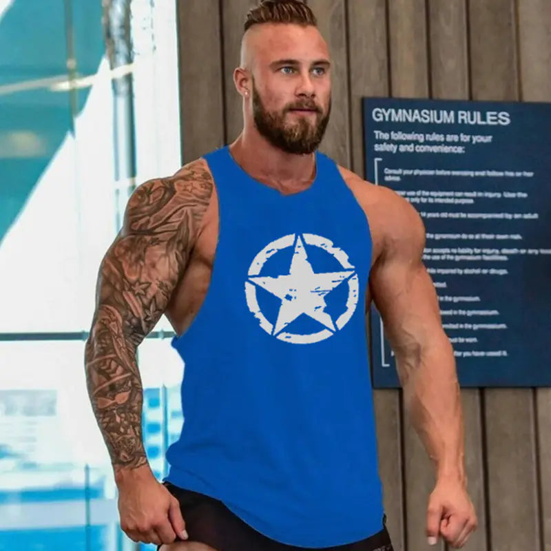 TheZynqo™  Men's Bodybuilding Sleeveless Cotton Training Vest