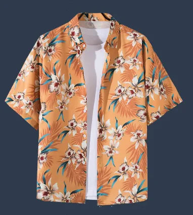 TheZynqo Hawaiian Beach Flower Shirt
