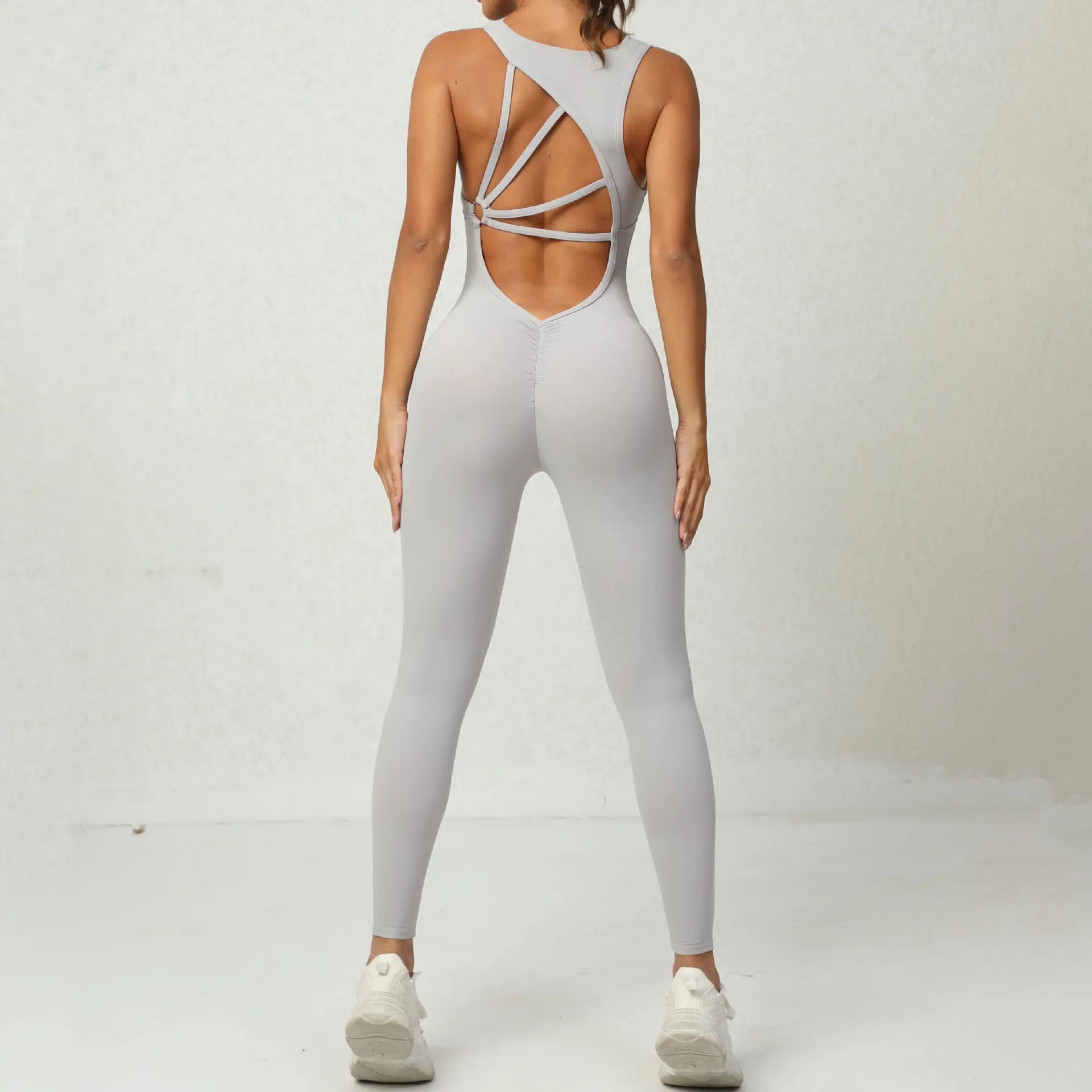 TheZynqo™ Women's Sleeveless Yoga Jumpsuit for Fitness and Running