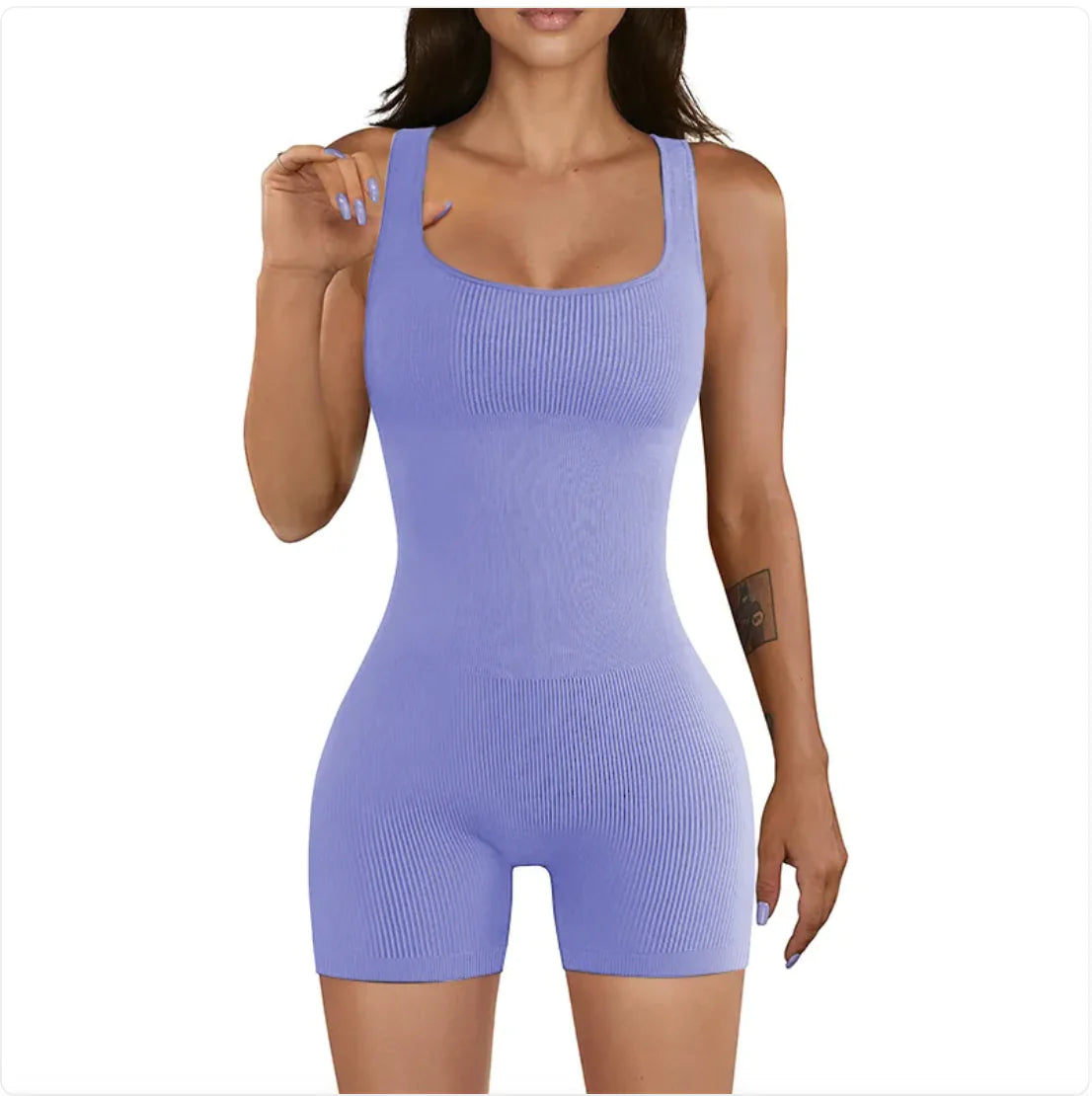 TheZynqo™ Women's Ribbed Yoga Jumpsuit