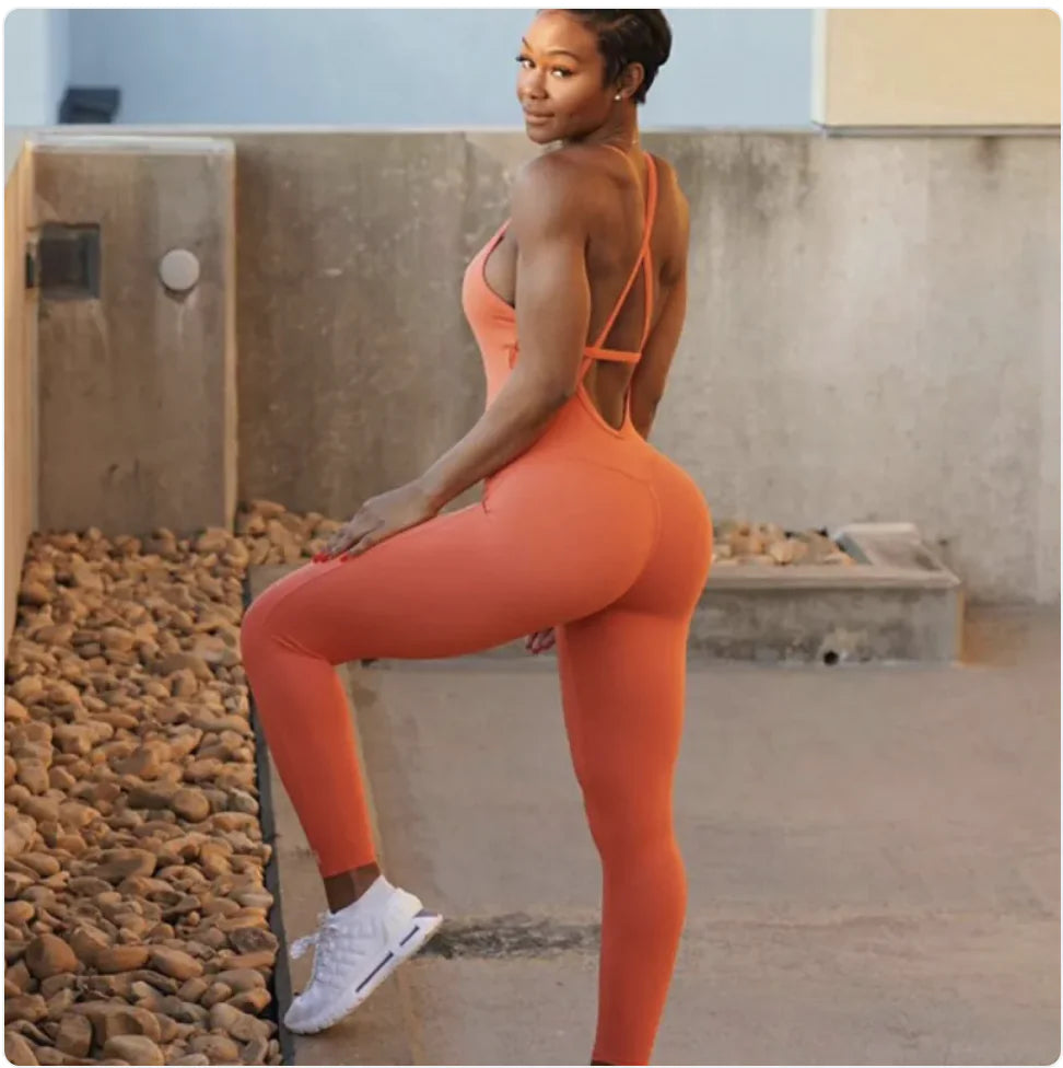 TheZynqo™ Women's Halter Yoga Jumpsuit