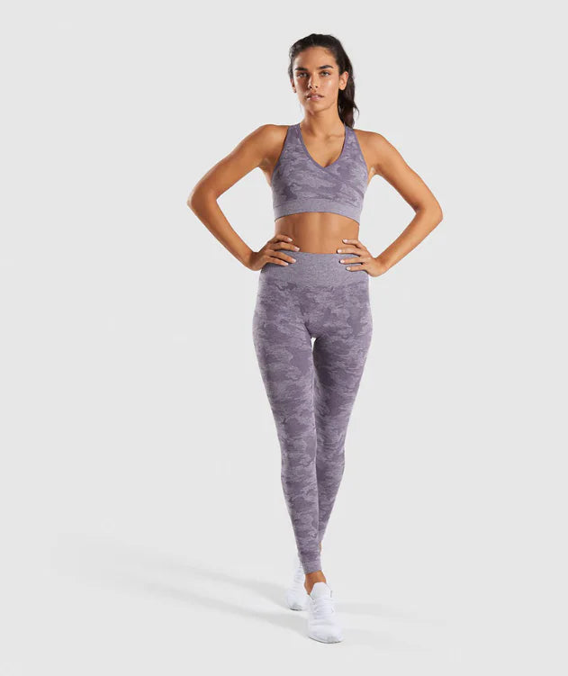 TheZynqo Camouflage Seamless Yoga Pants Set