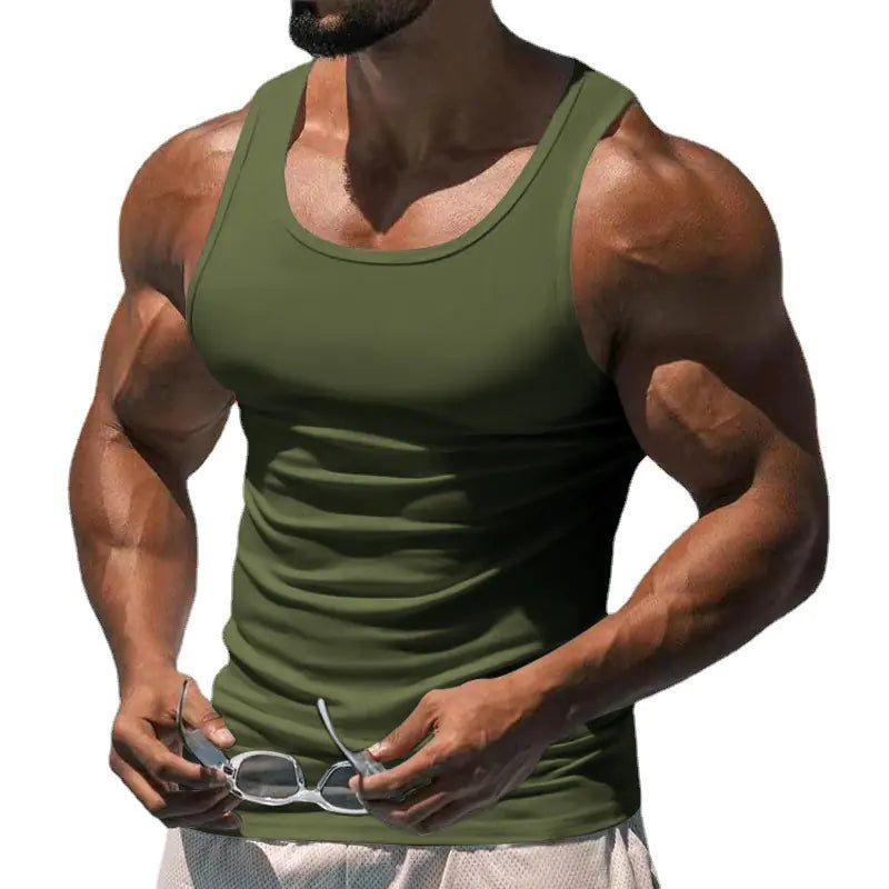 TheZynqo Men's Summer Fitness Sleeveless Training Vest