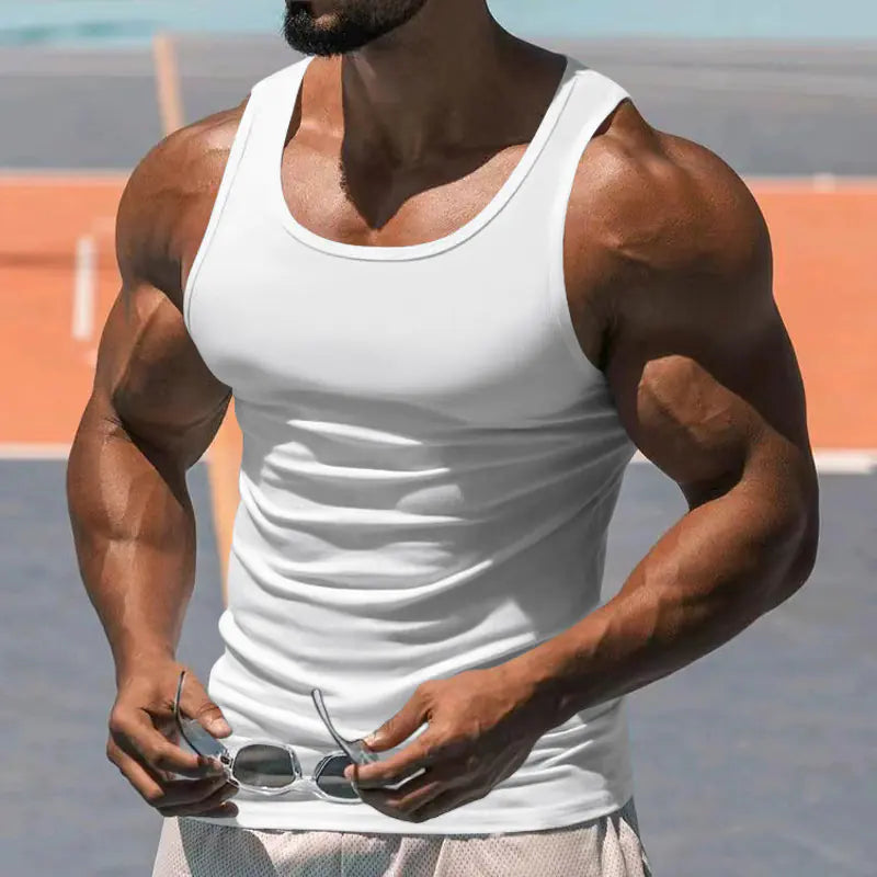 TheZynqo Men's Summer Fitness Sleeveless Training Vest