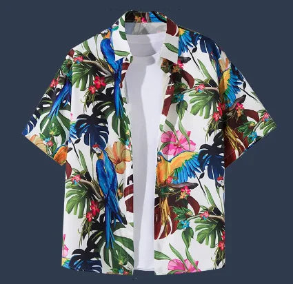 TheZynqo Hawaiian Beach Flower Shirt