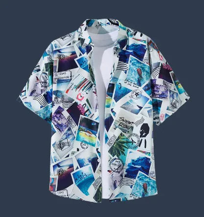 TheZynqo Hawaiian Beach Flower Shirt