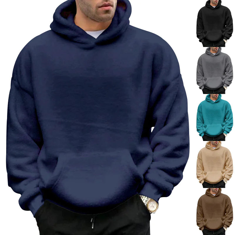 TheZynao Men's Velvet Hoodie