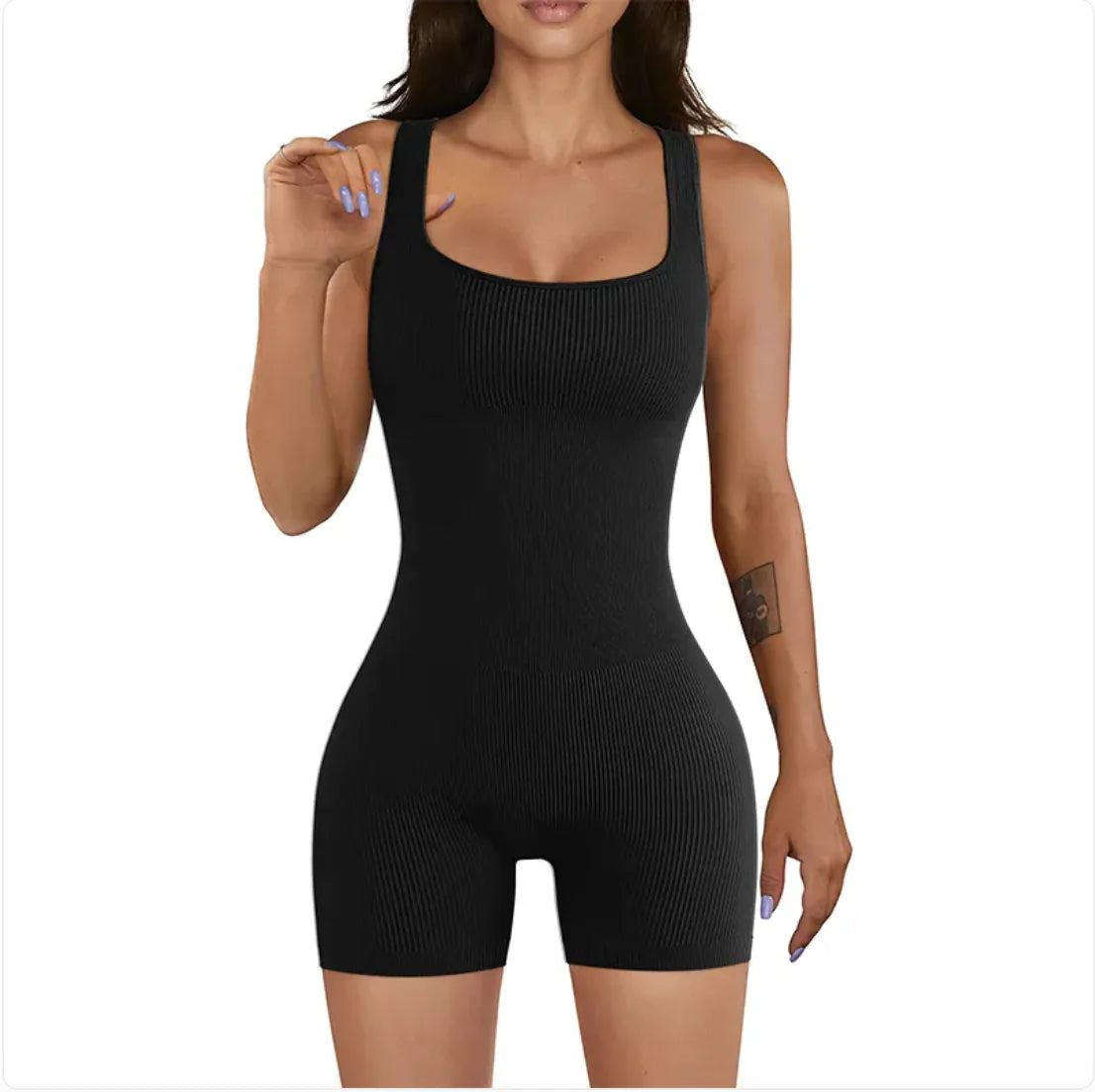 TheZynqo™ Women's Ribbed Yoga Jumpsuit