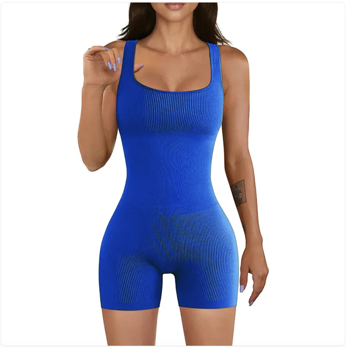 TheZynqo™ Women's Ribbed Yoga Jumpsuit