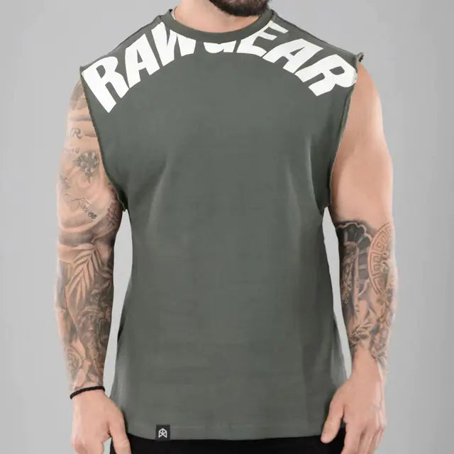 TheZynqo Men's Sleeveless Heavy Cotton Fitness Vest for Summer