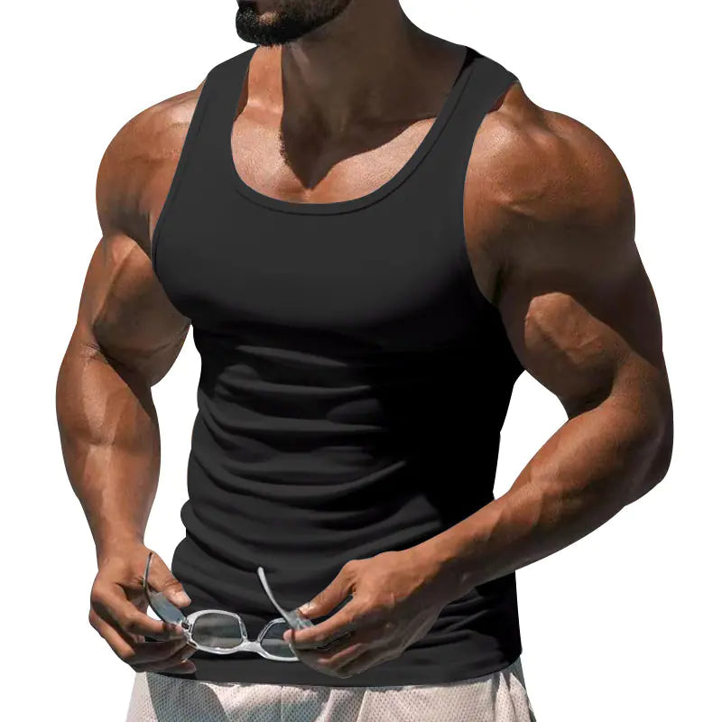 TheZynqo Men's Summer Fitness Sleeveless Training Vest
