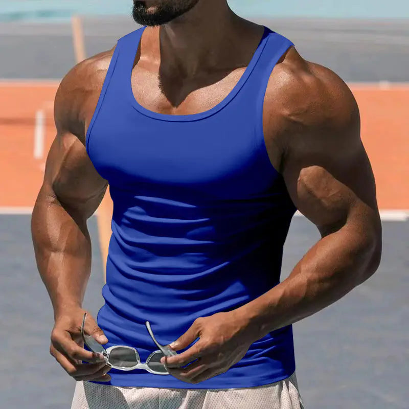 TheZynqo Men's Summer Fitness Sleeveless Training Vest