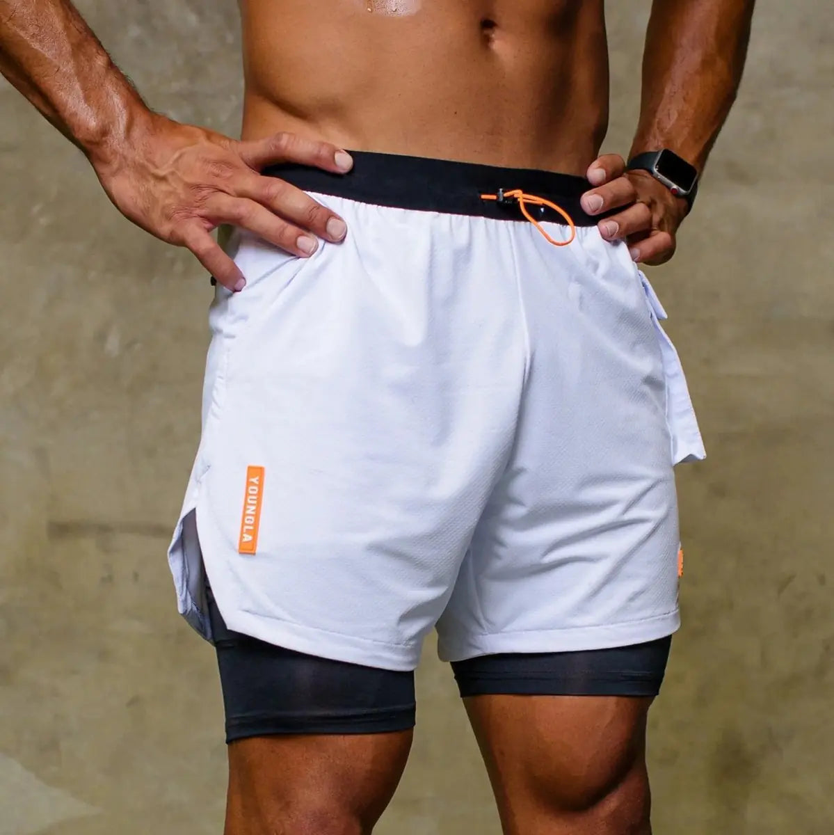 TheZynqo™  Men's Double Layer Stretch Shorts for Fitness Exercise