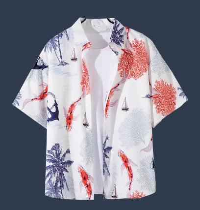 TheZynqo Hawaiian Beach Flower Shirt