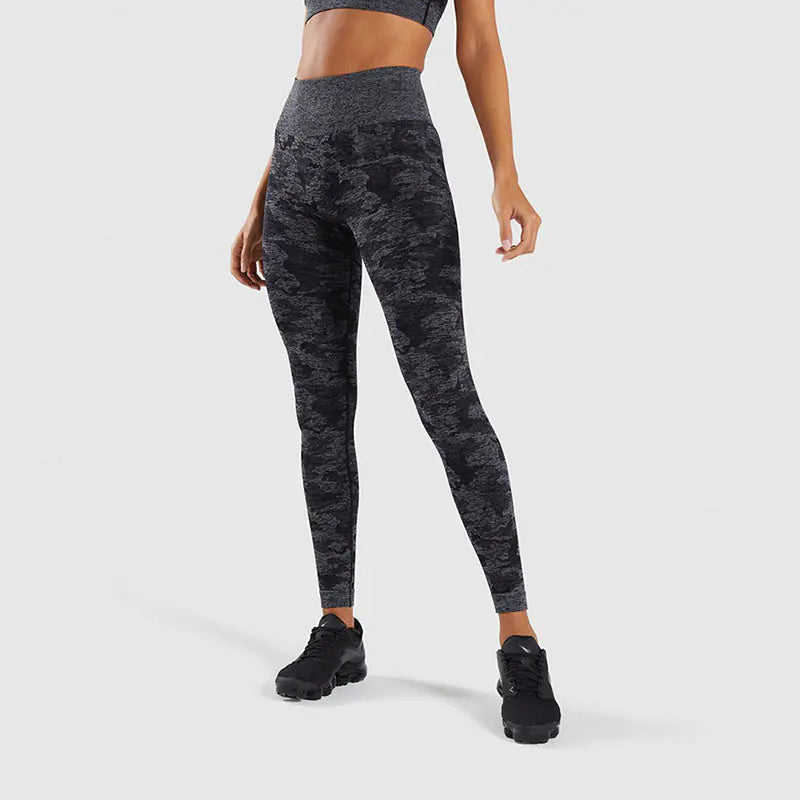TheZynqo Camouflage Seamless Yoga Pants Set