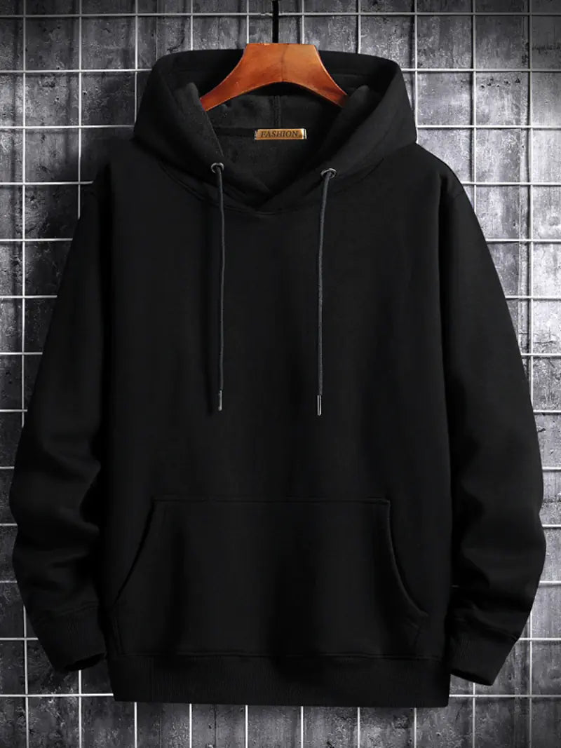 Zynqo Velvet Thick Cotton Men's Hoodie - Casual Streetwear