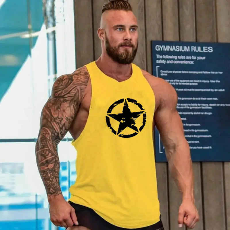 TheZynqo™  Men's Bodybuilding Sleeveless Cotton Training Vest