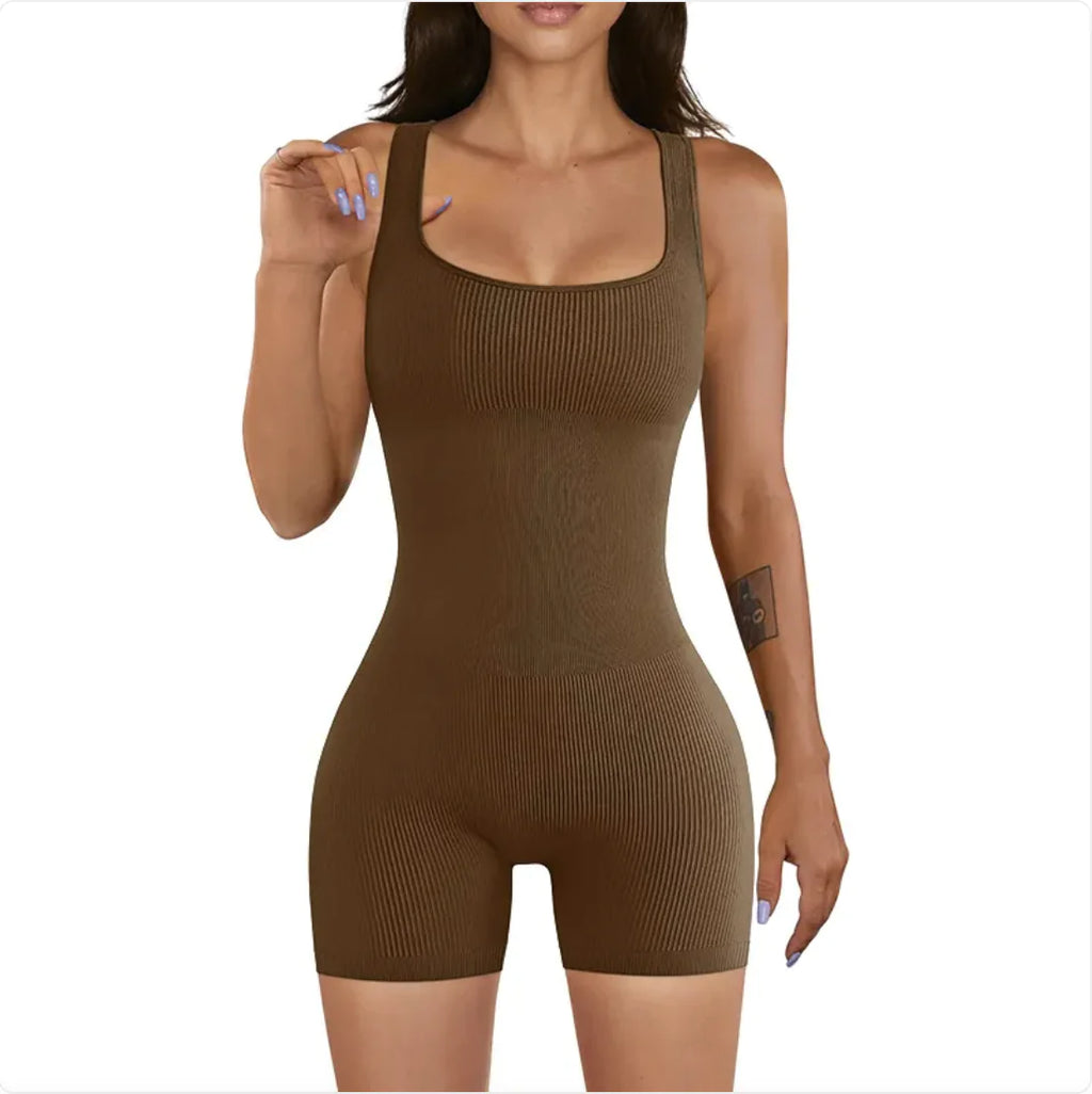 TheZynqo™ ​​Gerippter Yoga-Jumpsuit für Damen