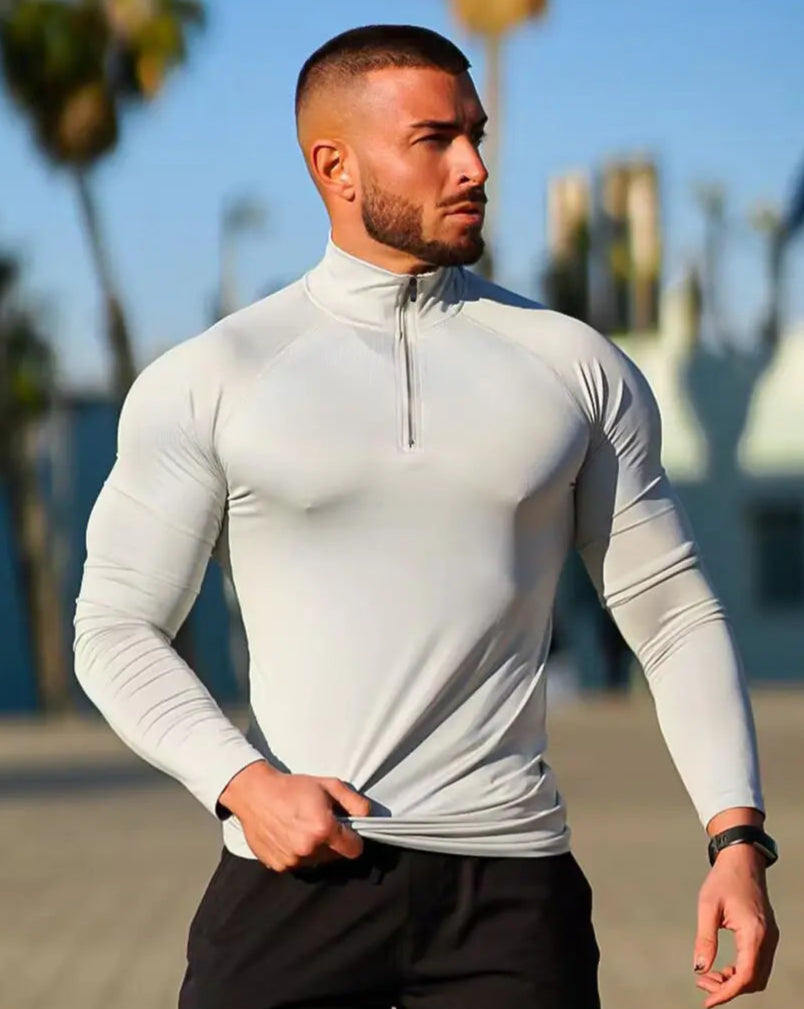 TheZynqo™  Half-Zip Fitness T-Shirt