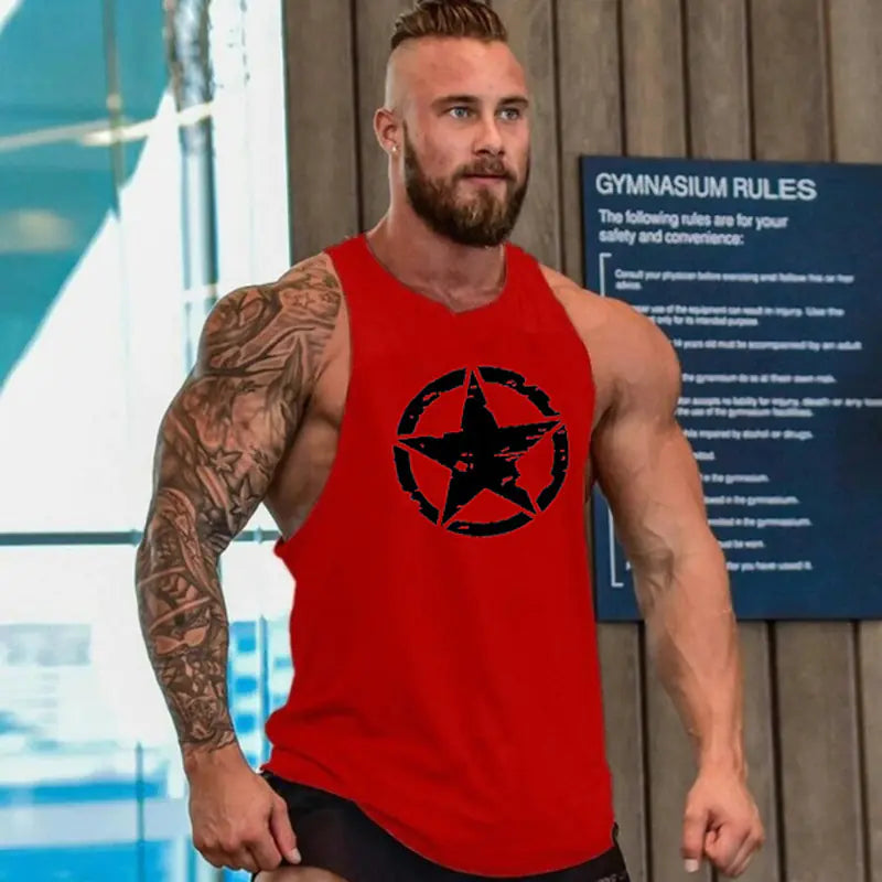 TheZynqo™  Men's Bodybuilding Sleeveless Cotton Training Vest