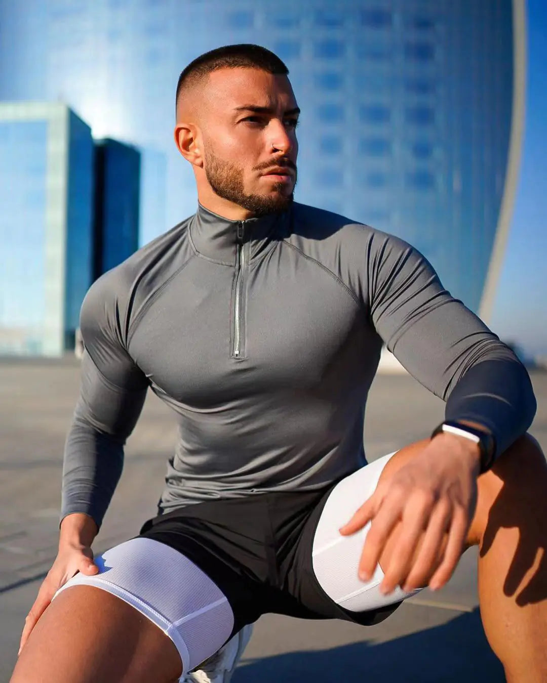 TheZynqo™  Half-Zip Fitness T-Shirt