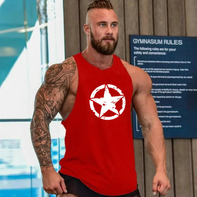TheZynqo™  Men's Bodybuilding Sleeveless Cotton Training Vest