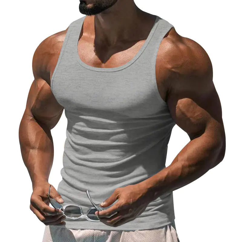 TheZynqo Men's Summer Fitness Sleeveless Training Vest